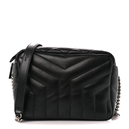Saint Laurent Calfskin Y Quilted Monogram Small Loulou Bowling Bag Black 1 of 10