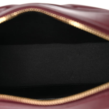 Saint Laurent Lambskin Chevron Quilted Medium Loulou Camera Bag  Rouge Cabernet 5 of 12