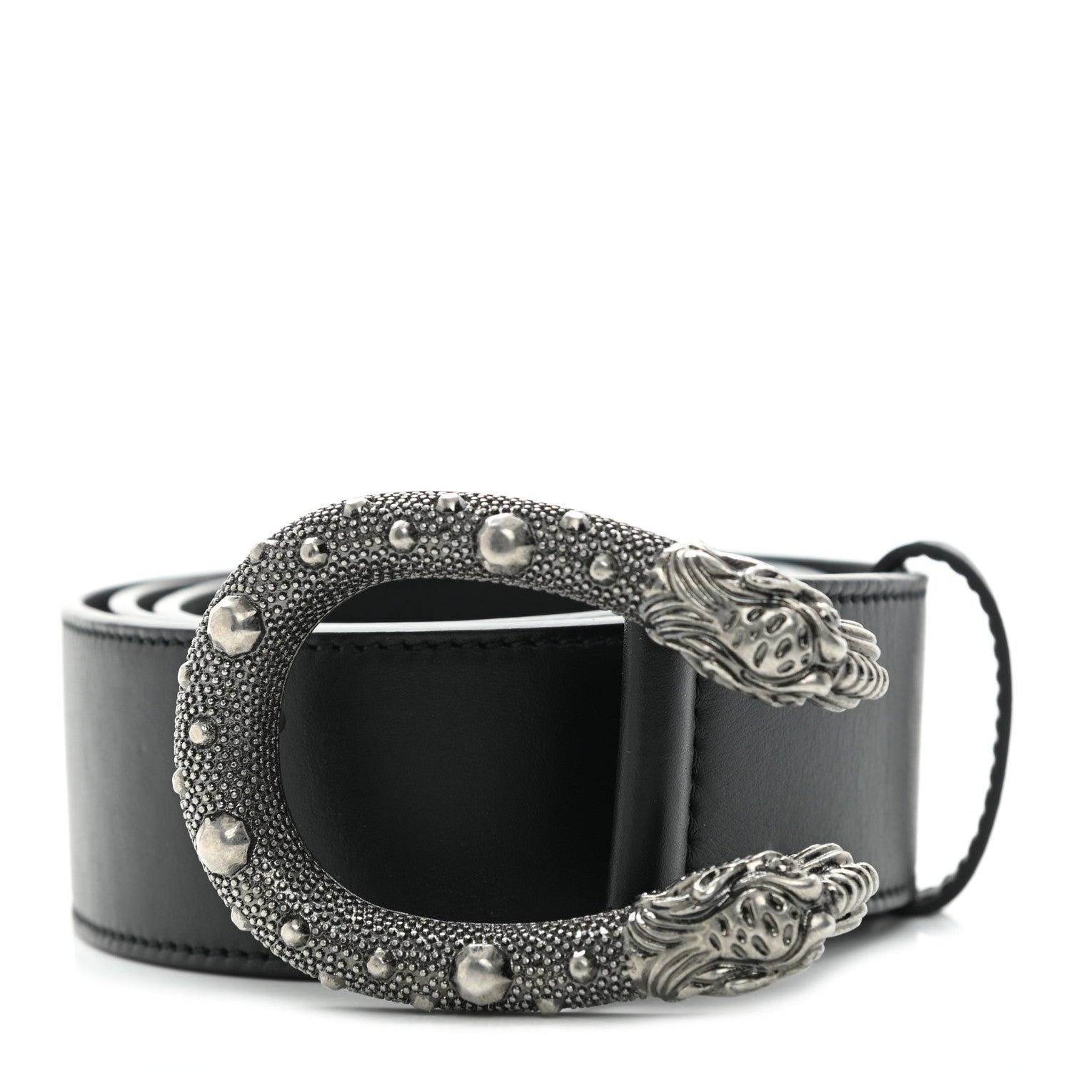 Gucci Moon Calfskin Nickel Dionysus Belt 90 36 Black 1 of 5