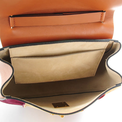 Chloe Suede Calfskin Patchwork Medium Drew Shoulder Bag Caramel 5 of 7