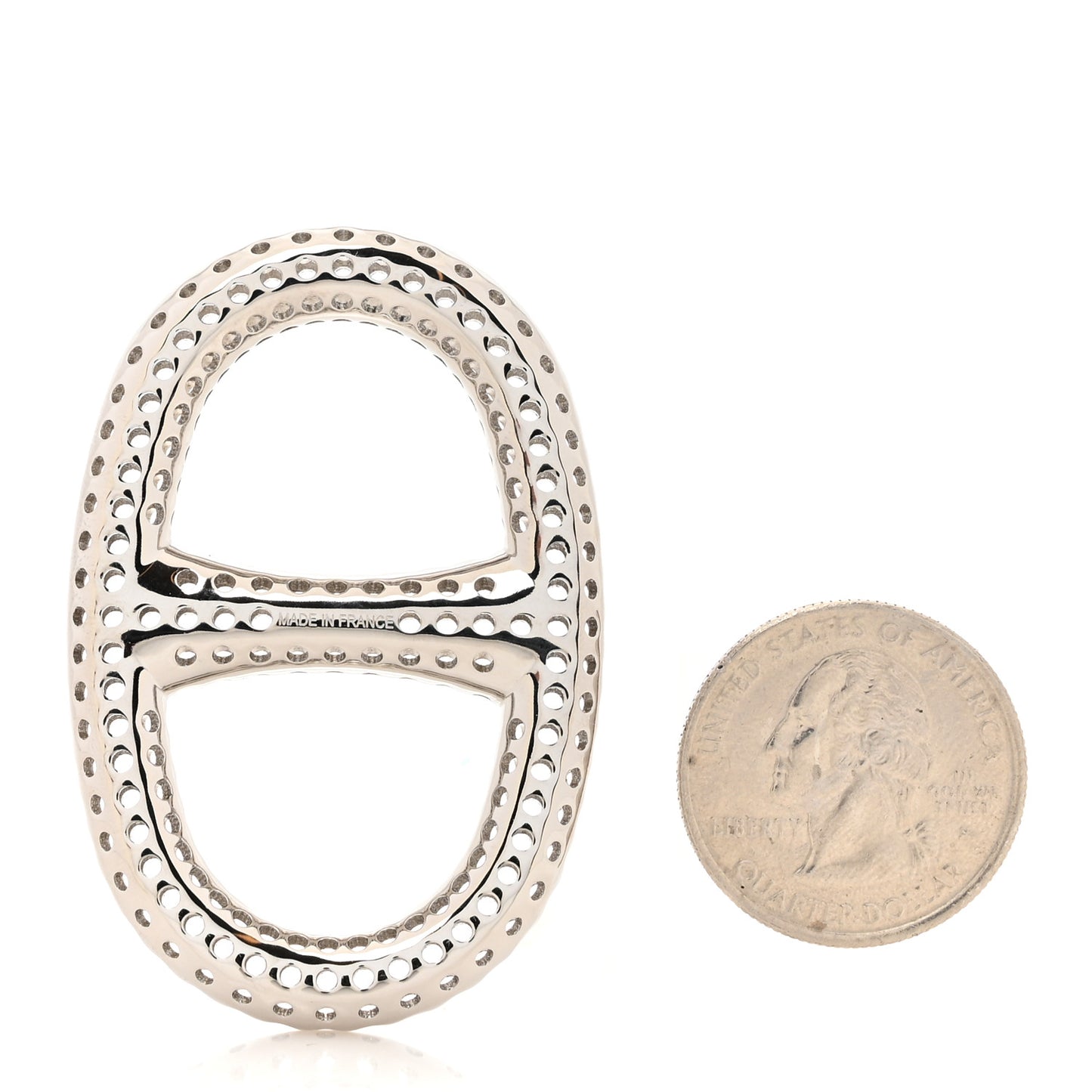 Palladium Chaine D'Ancre Perforee Scarf Ring