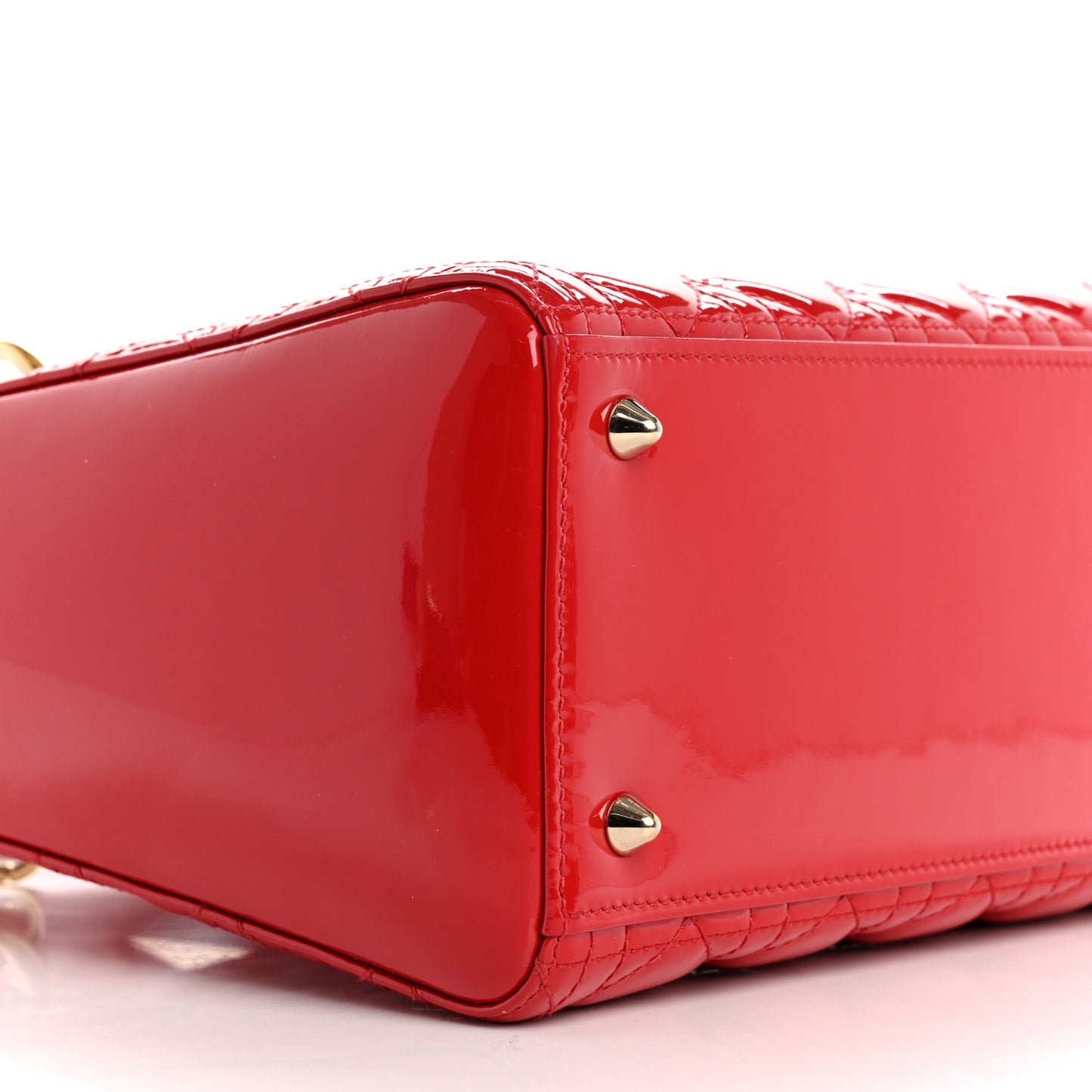 Patent Cannage Medium Lady Dior Red