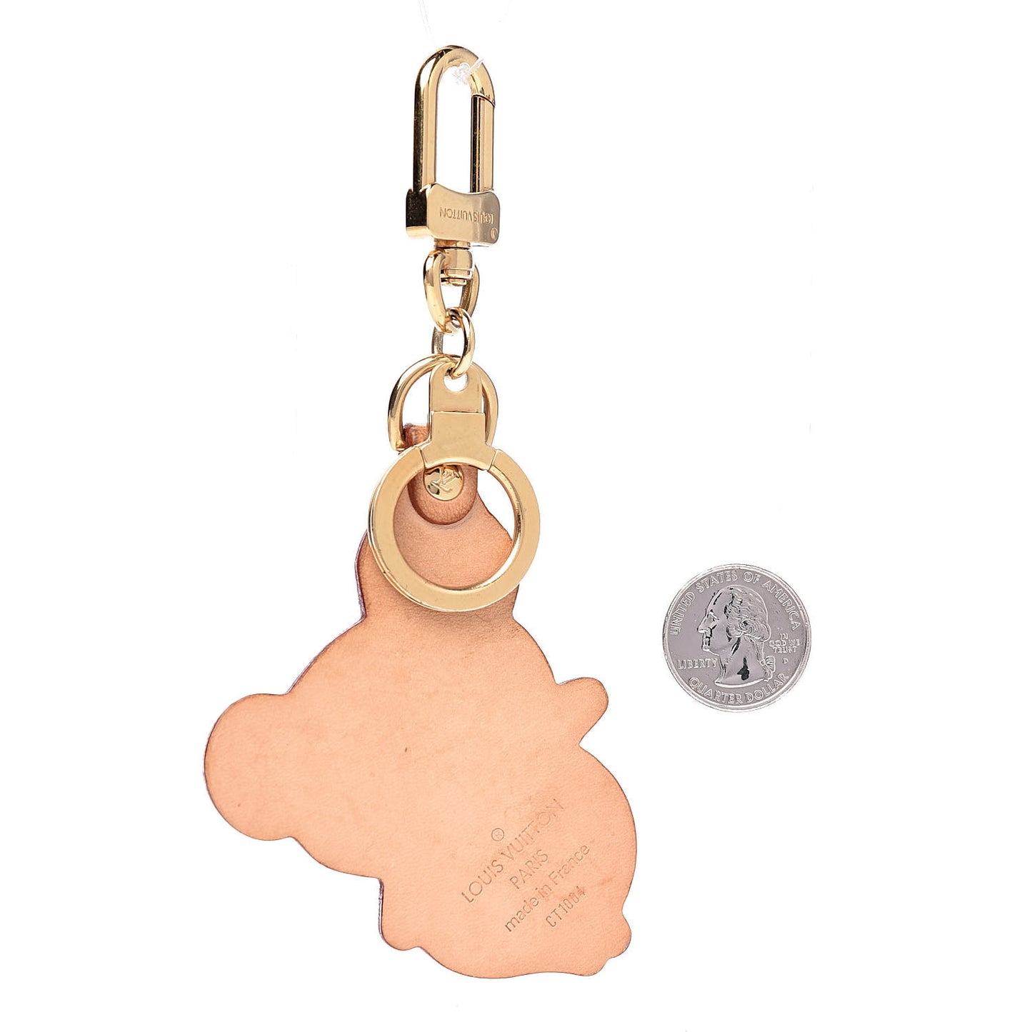 Vachetta Monogram Panda Key Ring Bag Charm