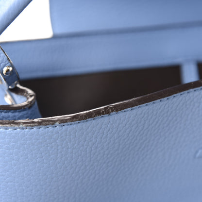Louis Vuitton Taurillon Capucines MM Bleuet 17 of 21
