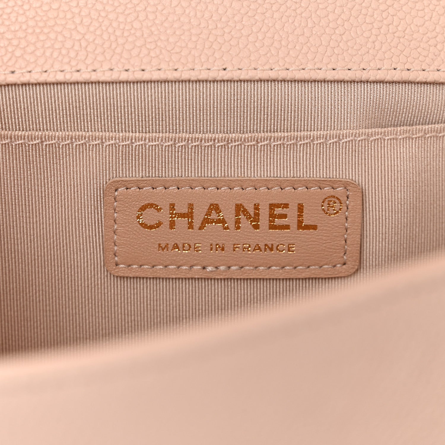 Chanel Caviar Chevron Quilted Medium Boy Flap Nude 6 of 11