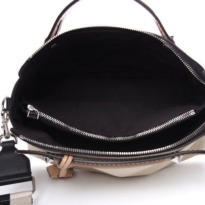 Fendi Vitello Sierra Morfeus Dolce Striped Strap Medium By The Way Boston Bag Camelia Ebano Multicolor 5 of 9