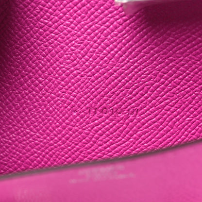 Hermes Epsom Enamel Constance Long Wallet Magnolia Brighton Bleu 7 of 9