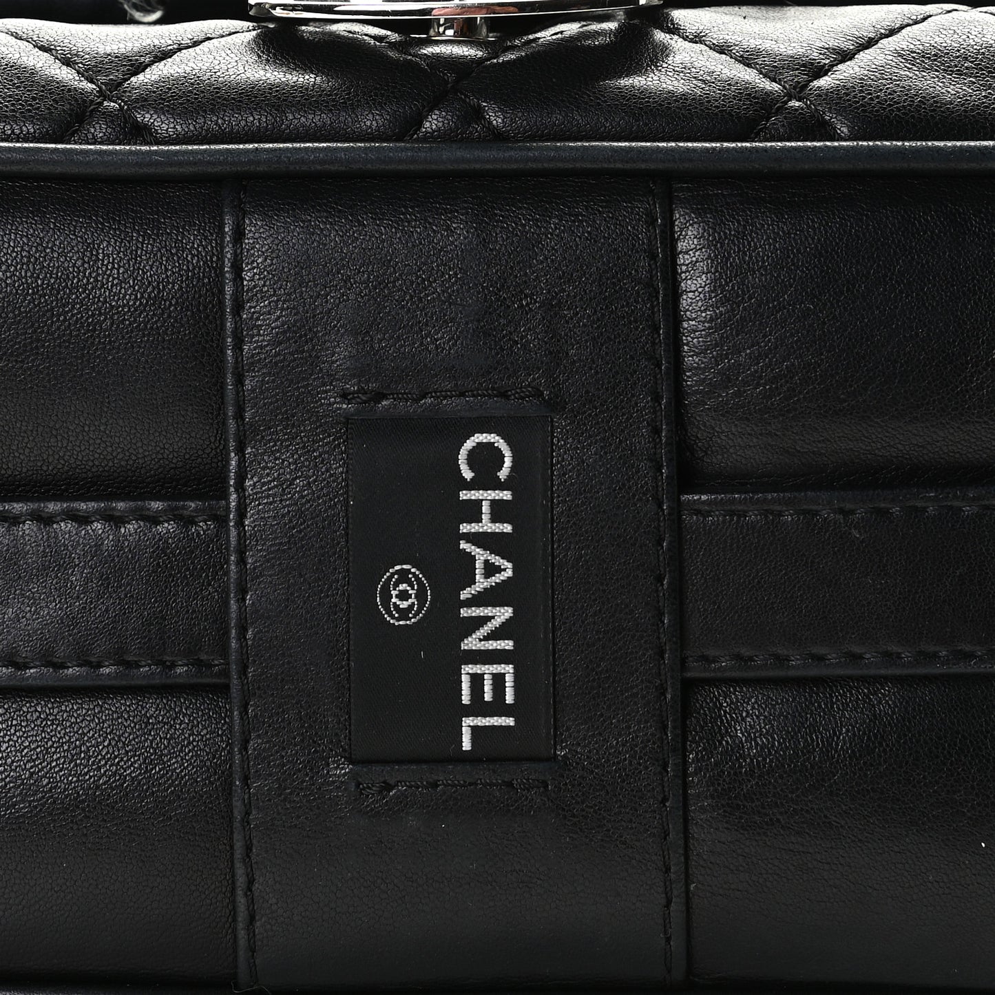 Lambskin Quilted Single Flap Black
