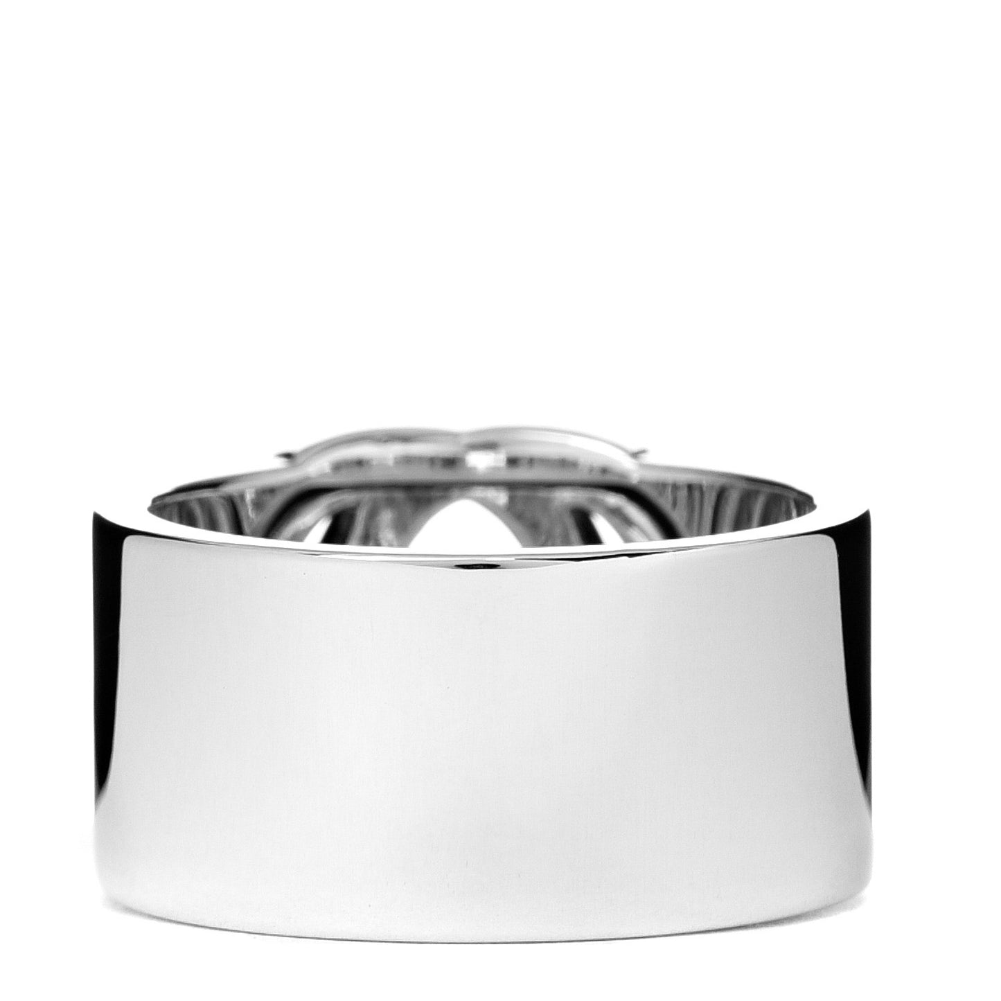 Sterling Silver 10mm Interlocking G Band Ring 54 6.75