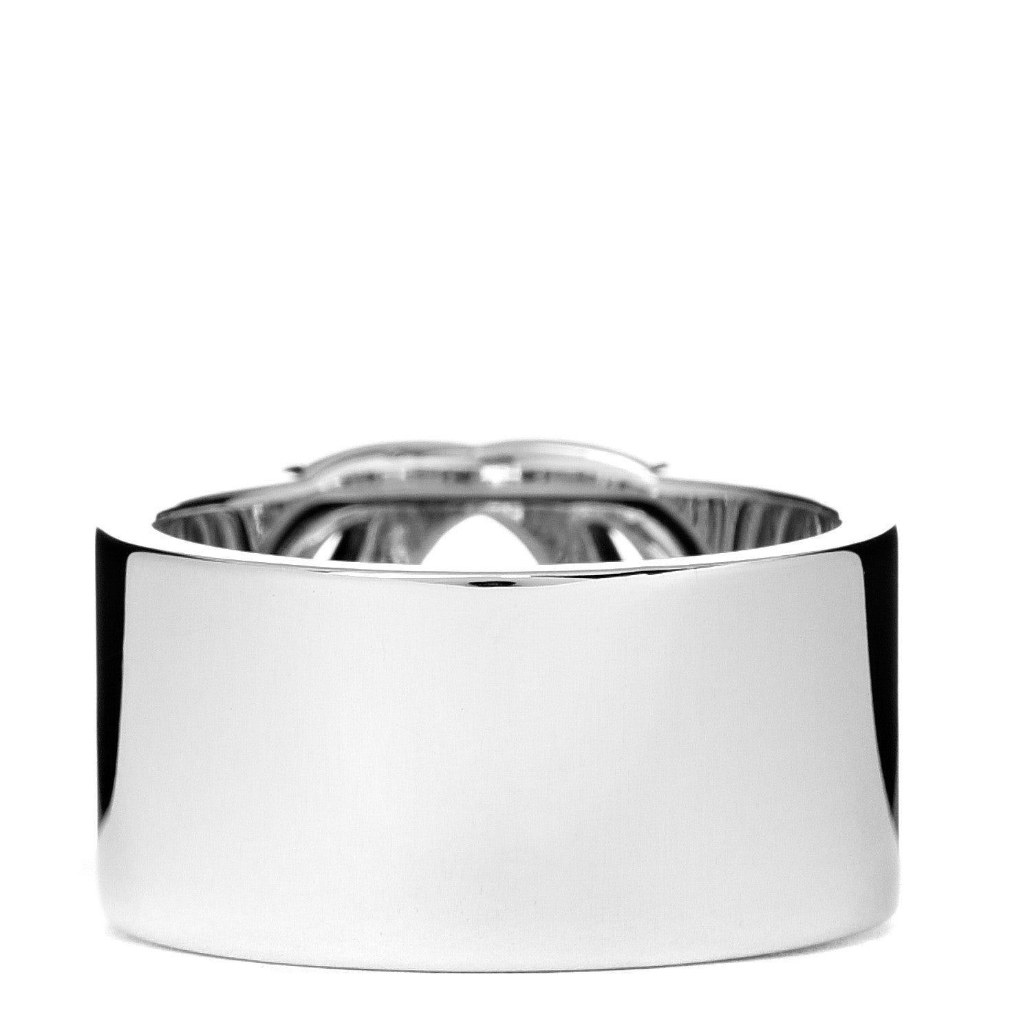 Gucci Sterling Silver 10mm Interlocking G Band Ring 54 6.75 3 of 6