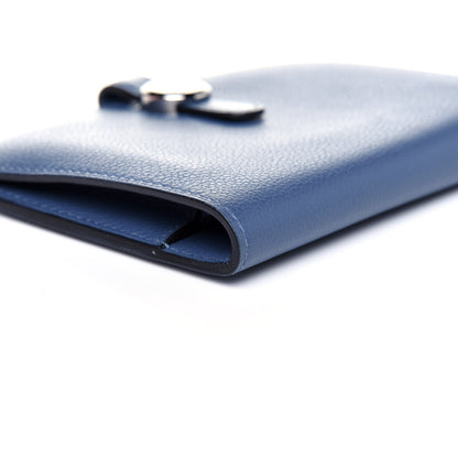 Hermes Togo Dogon Compact Wallet Bleu Brighton 9 of 12