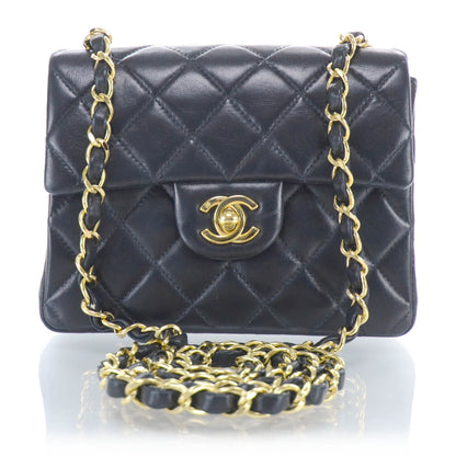 Chanel Lambskin Quilted Mini Flap Black 1 of 13