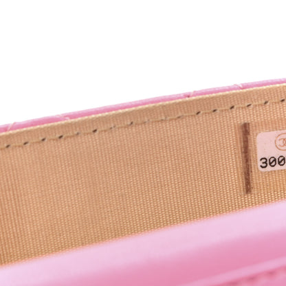 Chanel Lambskin Quilted Pearl Crush Clutch With Chain Pink 8 of 11