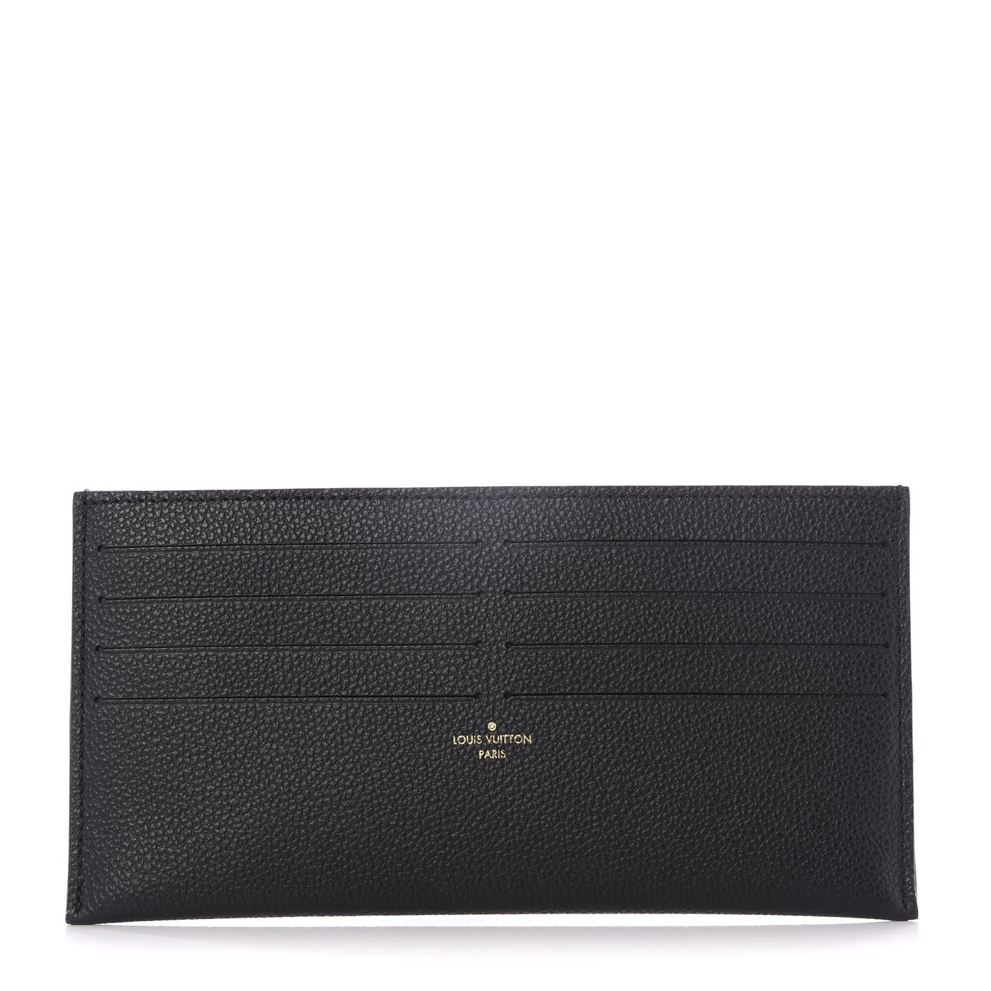 Calfskin Felicie Chain Wallet Card Holder Insert Black
