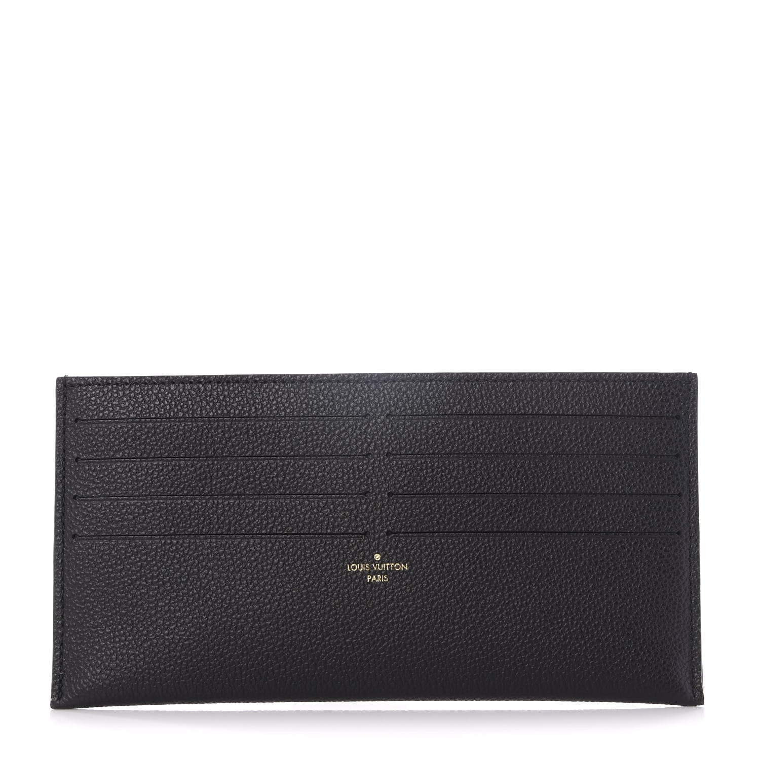 Louis Vuitton Calfskin Felicie Chain Wallet Card Holder Insert Black 1 of 5