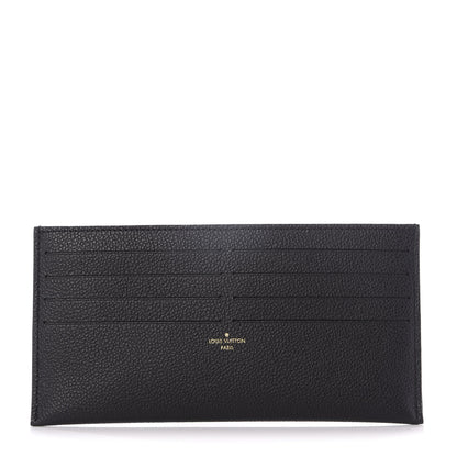 Louis Vuitton Calfskin Felicie Chain Wallet Card Holder Insert Black 1 of 5