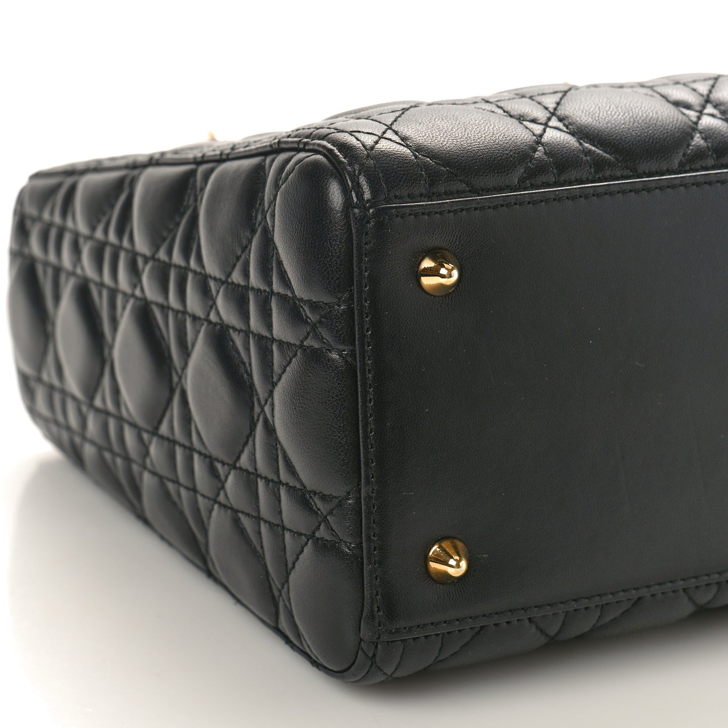 Lambskin Cannage Medium Lady Dior Black