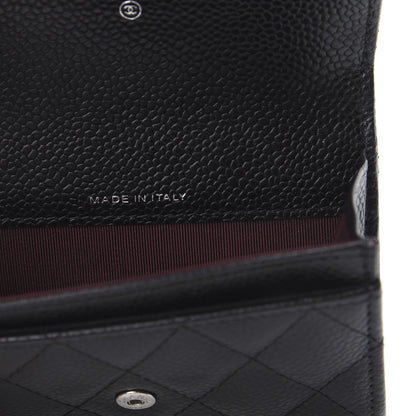 Chanel Caviar Quilted Flap Card Holder Wallet Black 7 of 9