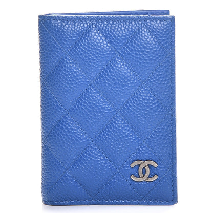 Chanel Caviar Quilted Card Holder Blue 1 of 8