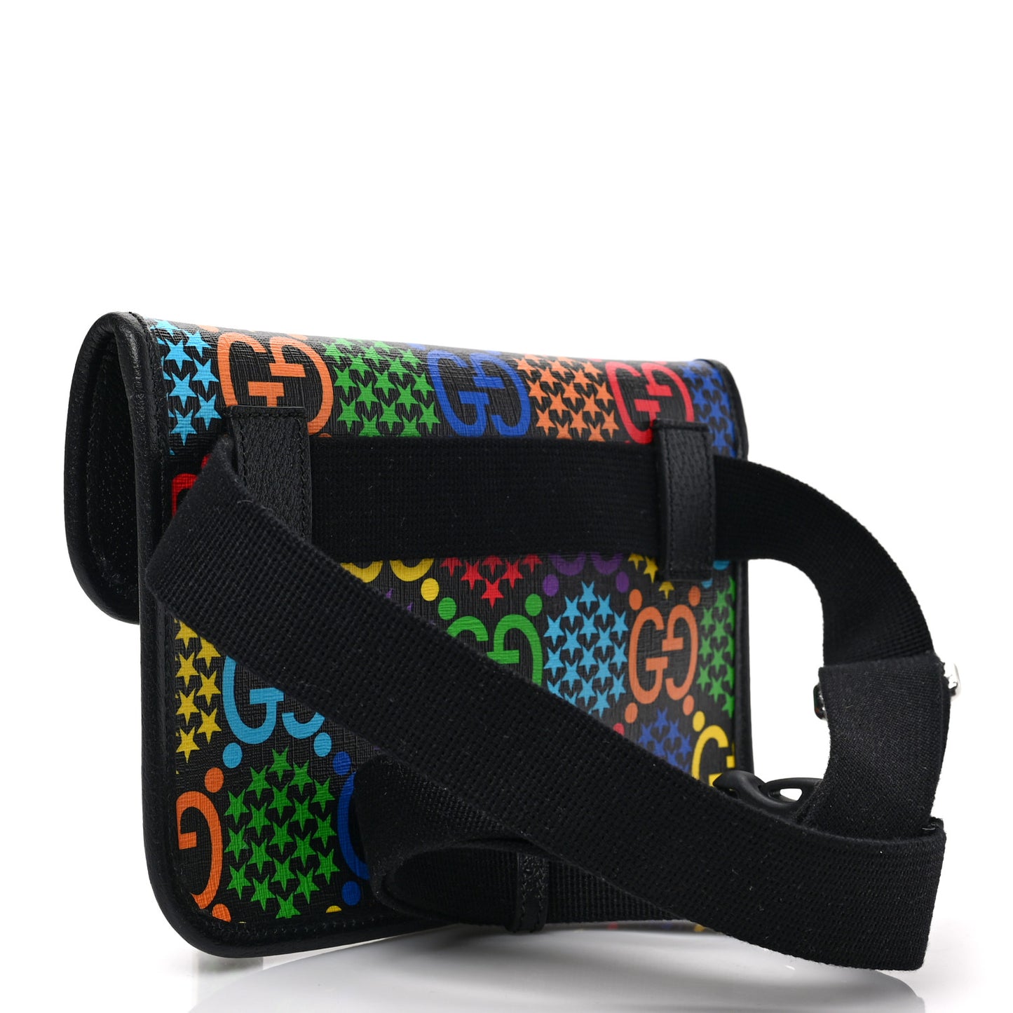 GG Supreme Monogram Psychedelic Slim Belt Bag Black