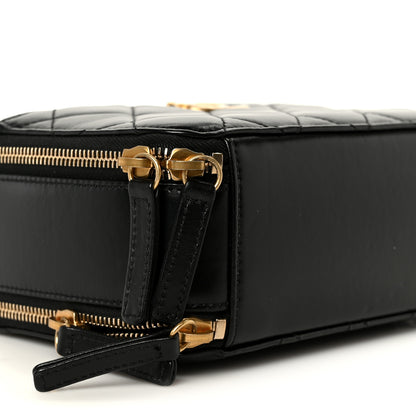 Chanel Shiny Calfskin Quilted Top Handle Vanity Black 10 of 12