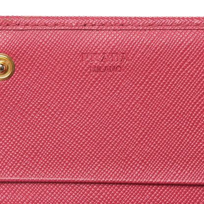 Prada Saffiano Fiocco Bow Continental Wallet Peonia 6 of 15