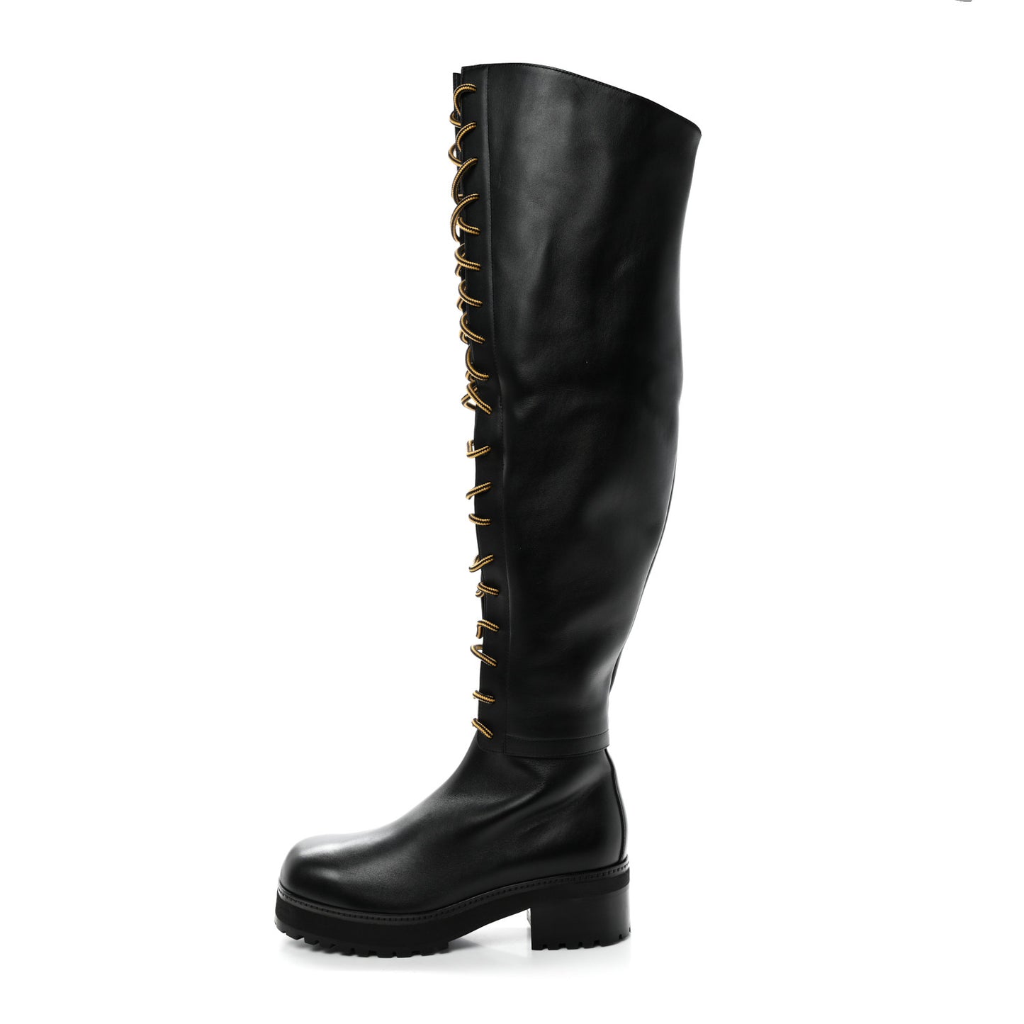 Soft Calfskin D-Road High Boots 38.5 Black