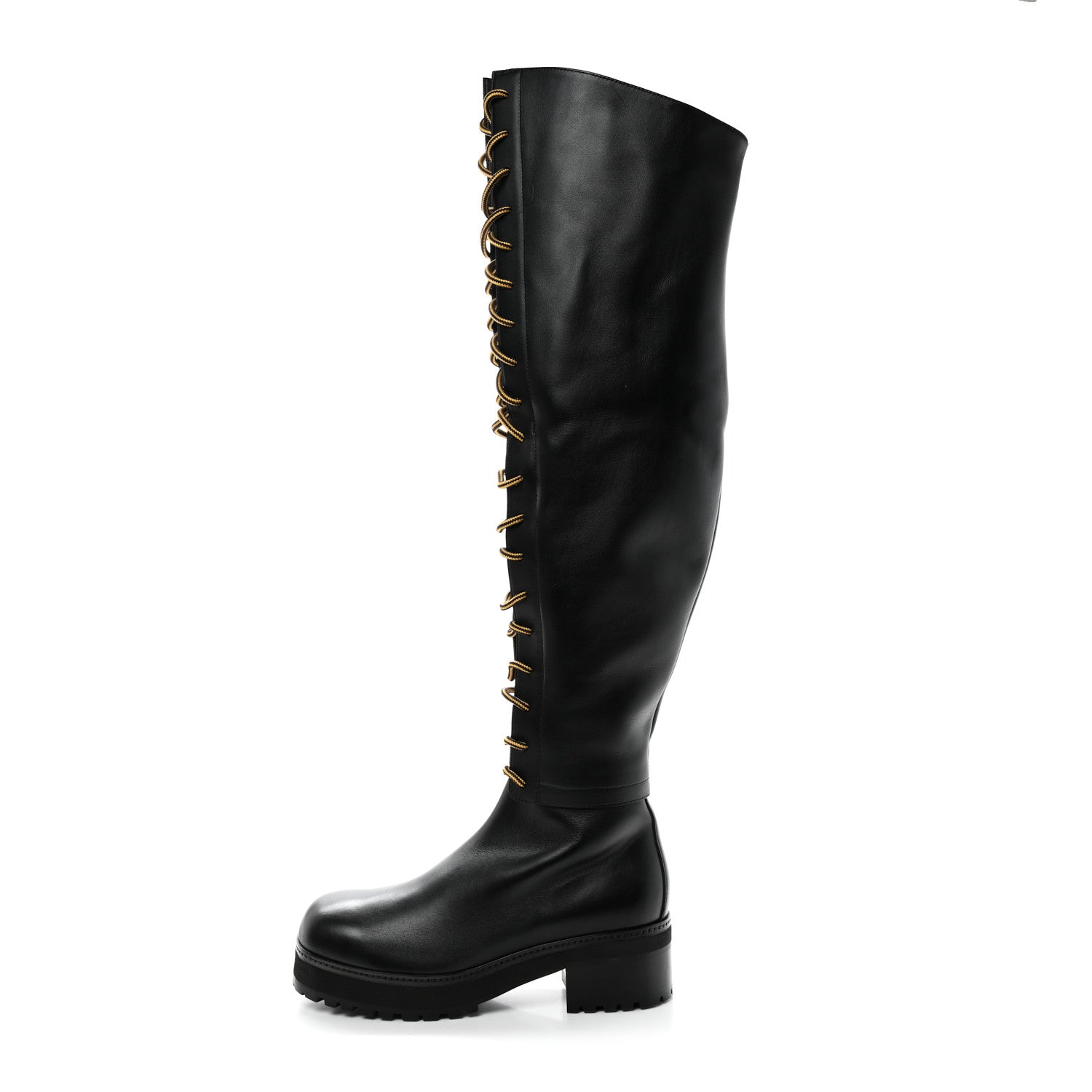 Christian Dior Soft Calfskin D-Road High Boots 38.5 Black 1 of 8