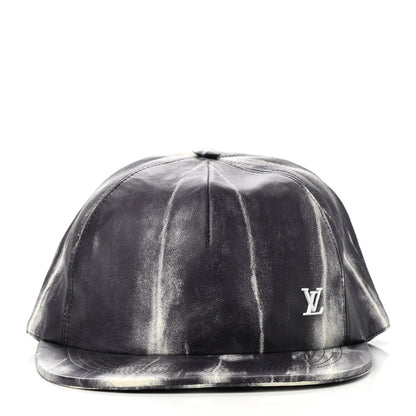 Louis Vuitton Lambskin LV Tie Dye Cap 60 Black White 3 of 8