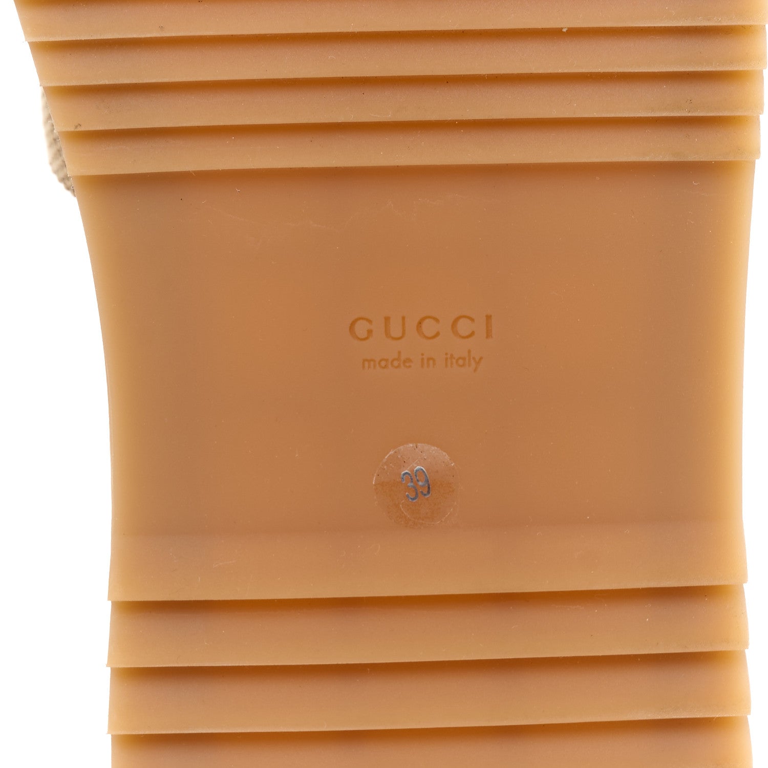 Gucci Monogram Maxi GG Angelina Platform 55mm Slide Sandals 39 Camel Ebony 7 of 10