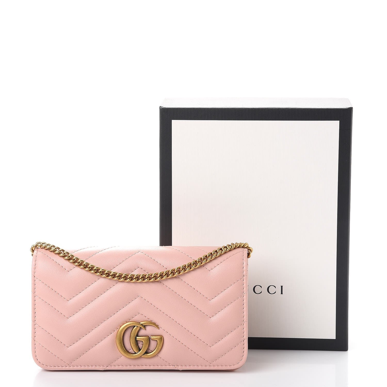 Gucci Calfskin Matelasse GG Marmont Mini Bag Perfect Pink 11 of 11