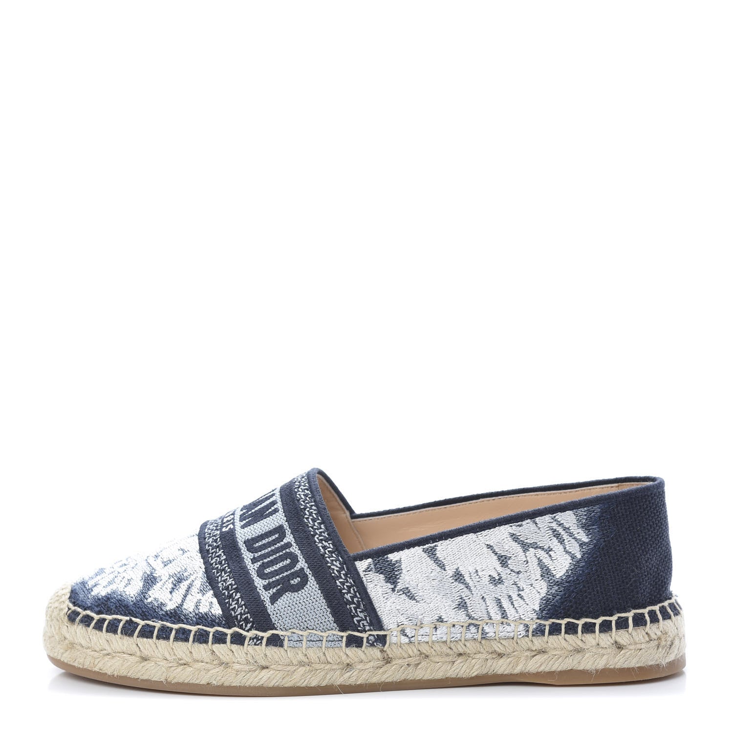 Christian Dior Canvas Tie and Dior Embroidered Granville 15mm Espadrilles 38 Denim 1 of 9