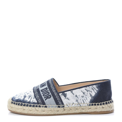 Christian Dior Canvas Tie and Dior Embroidered Granville 15mm Espadrilles 38 Denim 1 of 9