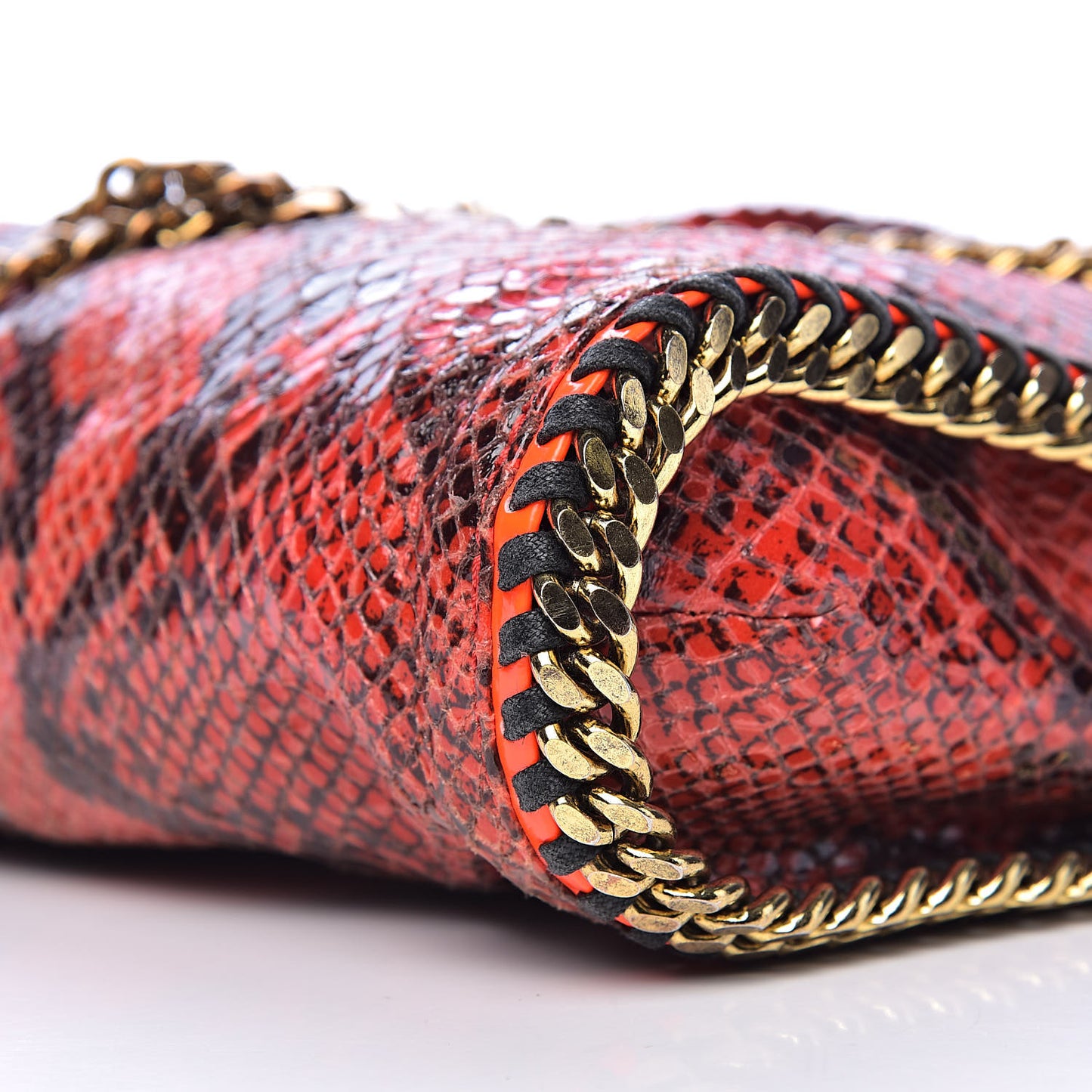 Eco Python Small Falabella Tote Orange
