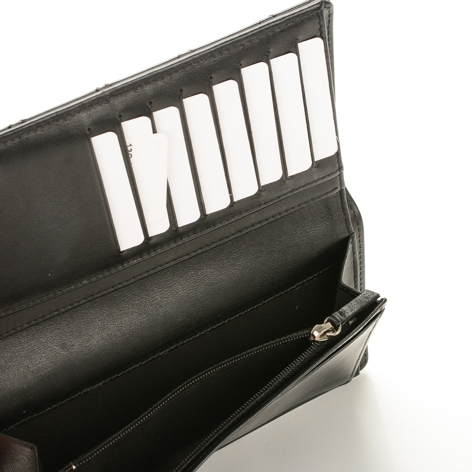 Chanel Patent Calfskin Quilted Yen Wallet Black 6 of 9