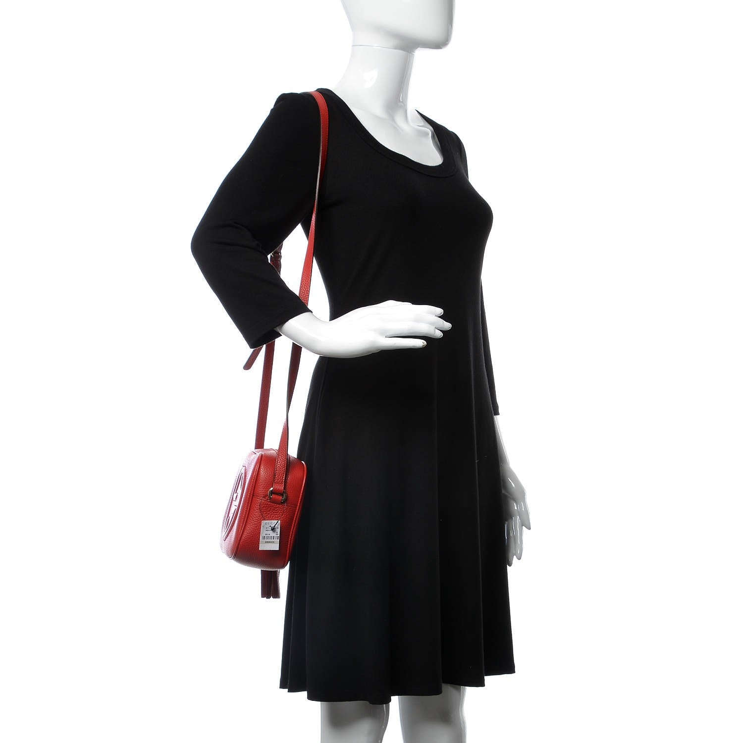 Gucci Pebbled Calfskin Small Soho Disco Bag Vibrant Red 2 of 9