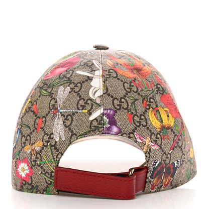 Gucci GG Supreme Flora Claudia Baseball Hat 59 XL Red 5 of 11