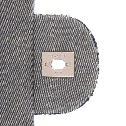 Chanel Denim Tweed Patchwork Medium Single Flap Blue 6 of 8