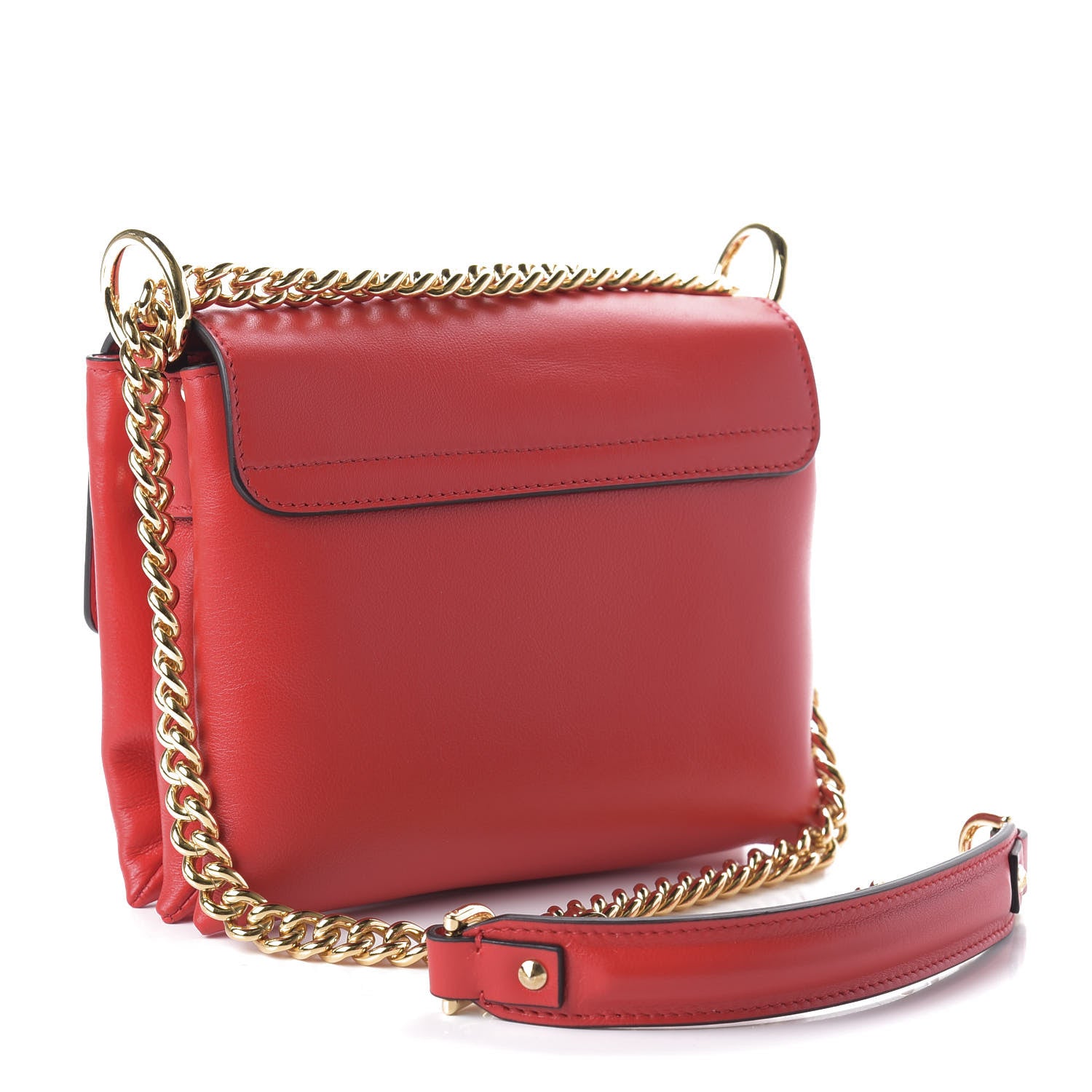 Alexander McQueen Calfskin Small Twin Skull Chain Crossbody Red 3 of 10