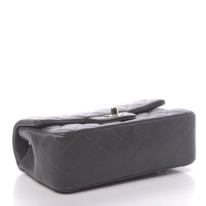 Chanel Lambskin Quilted Mini Rectangular Flap Grey 4 of 13