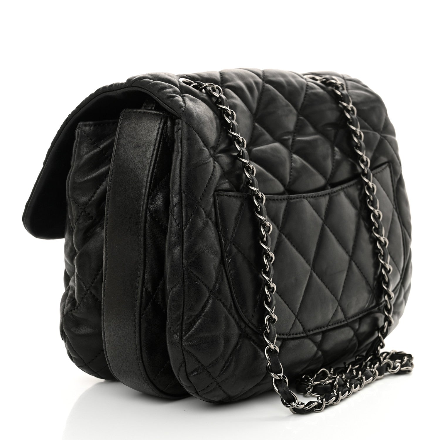 Chanel Lambskin Quilted Large Chanel 3 Flap Black 3 of 11