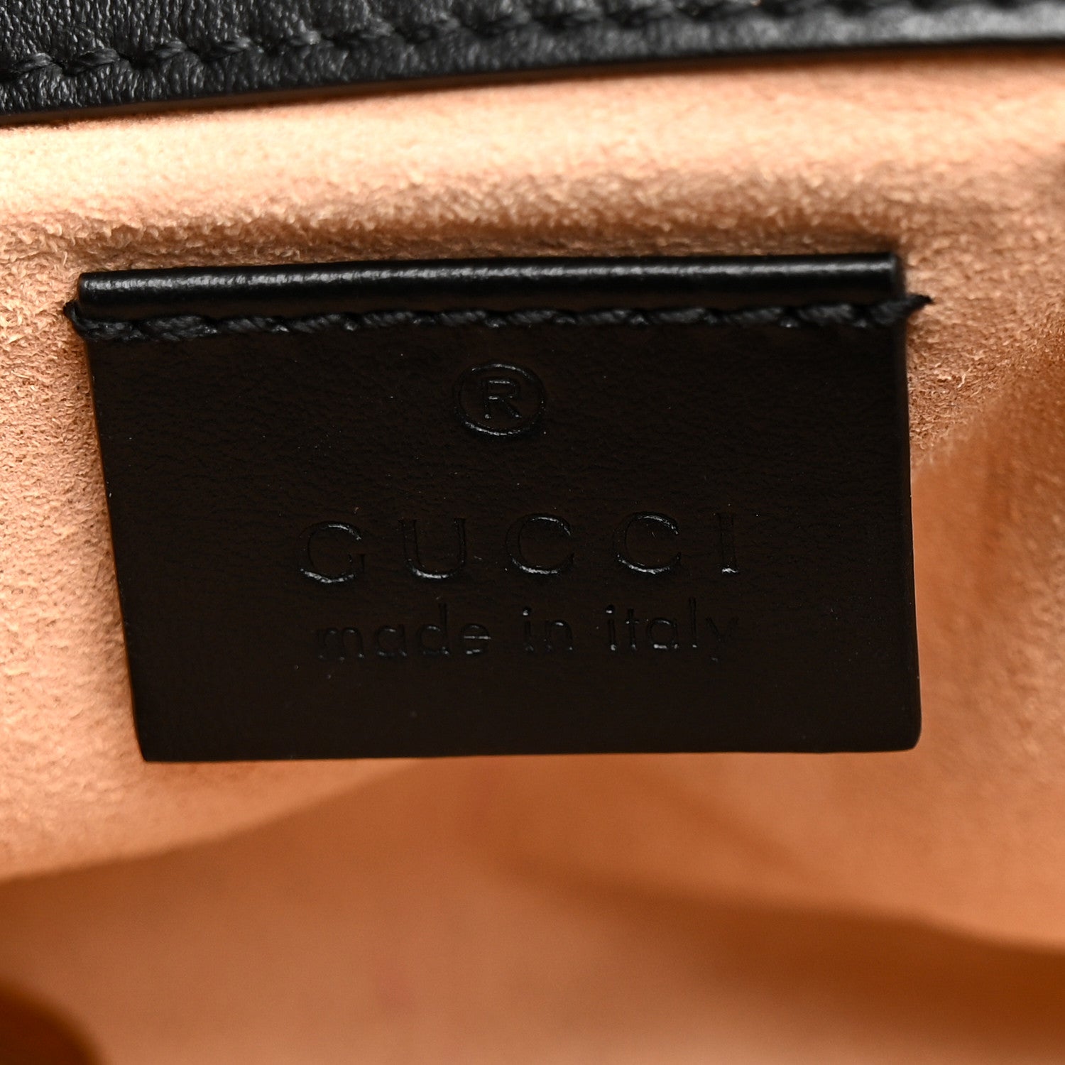 Gucci Calfskin Matelasse Super Mini GG Marmont Shoulder Bag Black 6 of 12