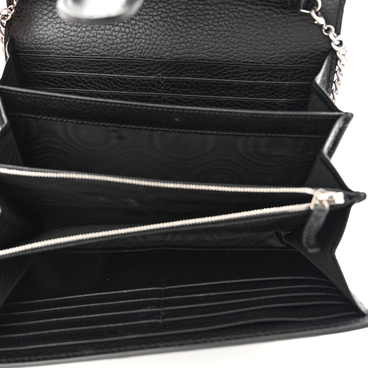 Gucci Calfskin Mini Dionysus Chain Wallet Black 5 of 13