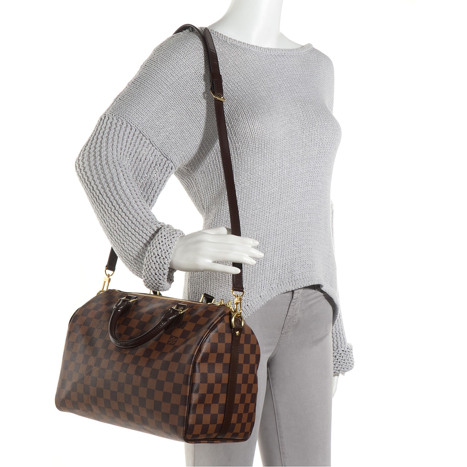 Louis Vuitton Damier Ebene Speedy Bandouliere 30 2 of 7