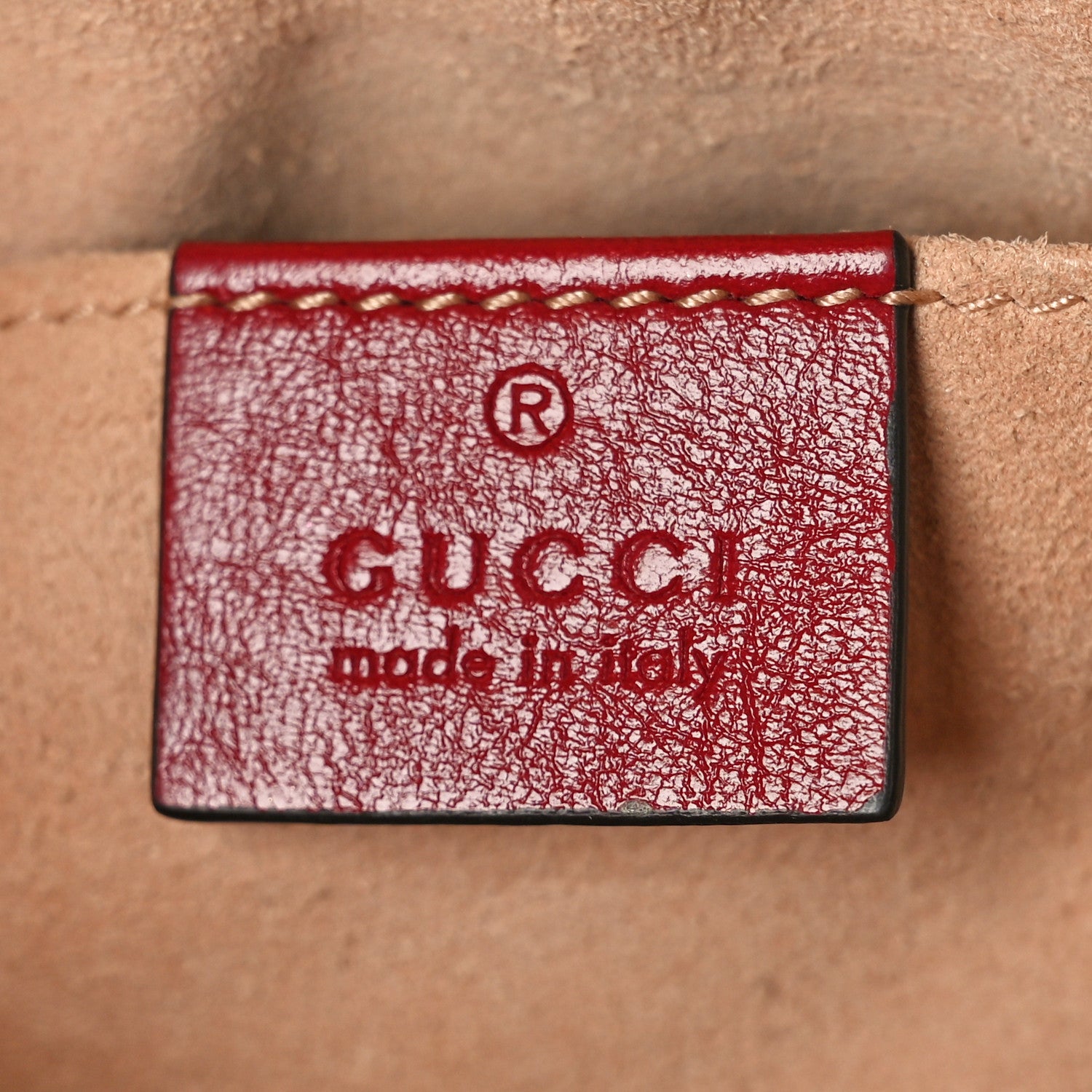 Gucci Monogram Azalea Calfskin Matelasse Diagonal Small GG Marmont Chain Shoulder Bag Beige Ebony New Cherry Red 6 of 13