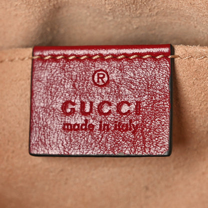 Gucci Monogram Azalea Calfskin Matelasse Diagonal Small GG Marmont Chain Shoulder Bag Beige Ebony New Cherry Red 6 of 13