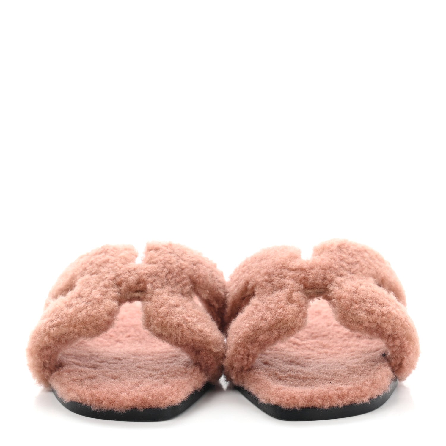 Hermes Woolskin Oran Sandals 37 Rose Aube 2 of 7