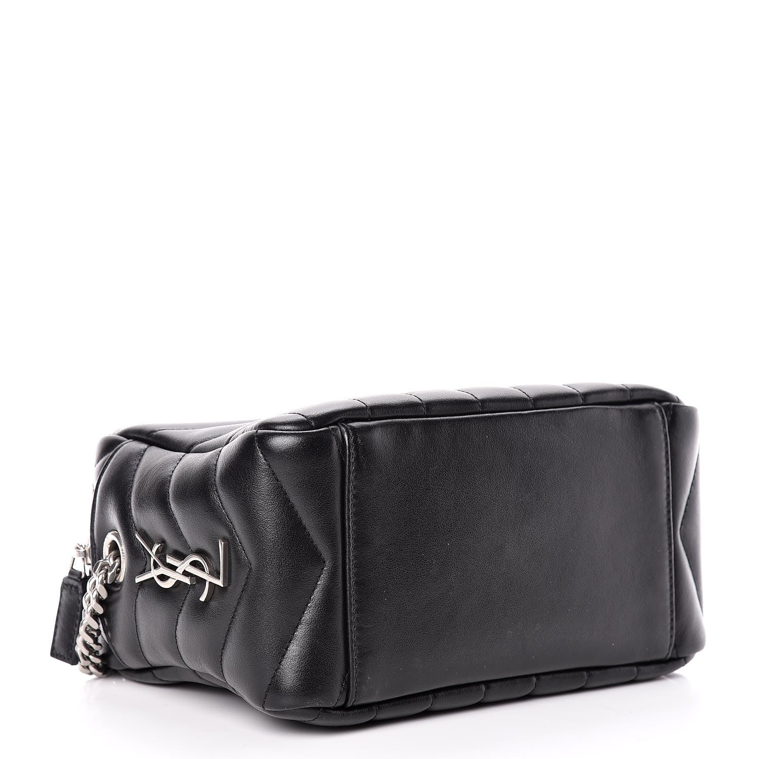 Saint Laurent Calfskin Y Quilted Monogram Small Loulou Bowling Bag Black 4 of 10