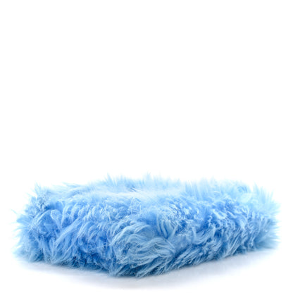 Prada Eco Pelliccia Faux Fur Wristlet Clutch Azzurro 4 of 8