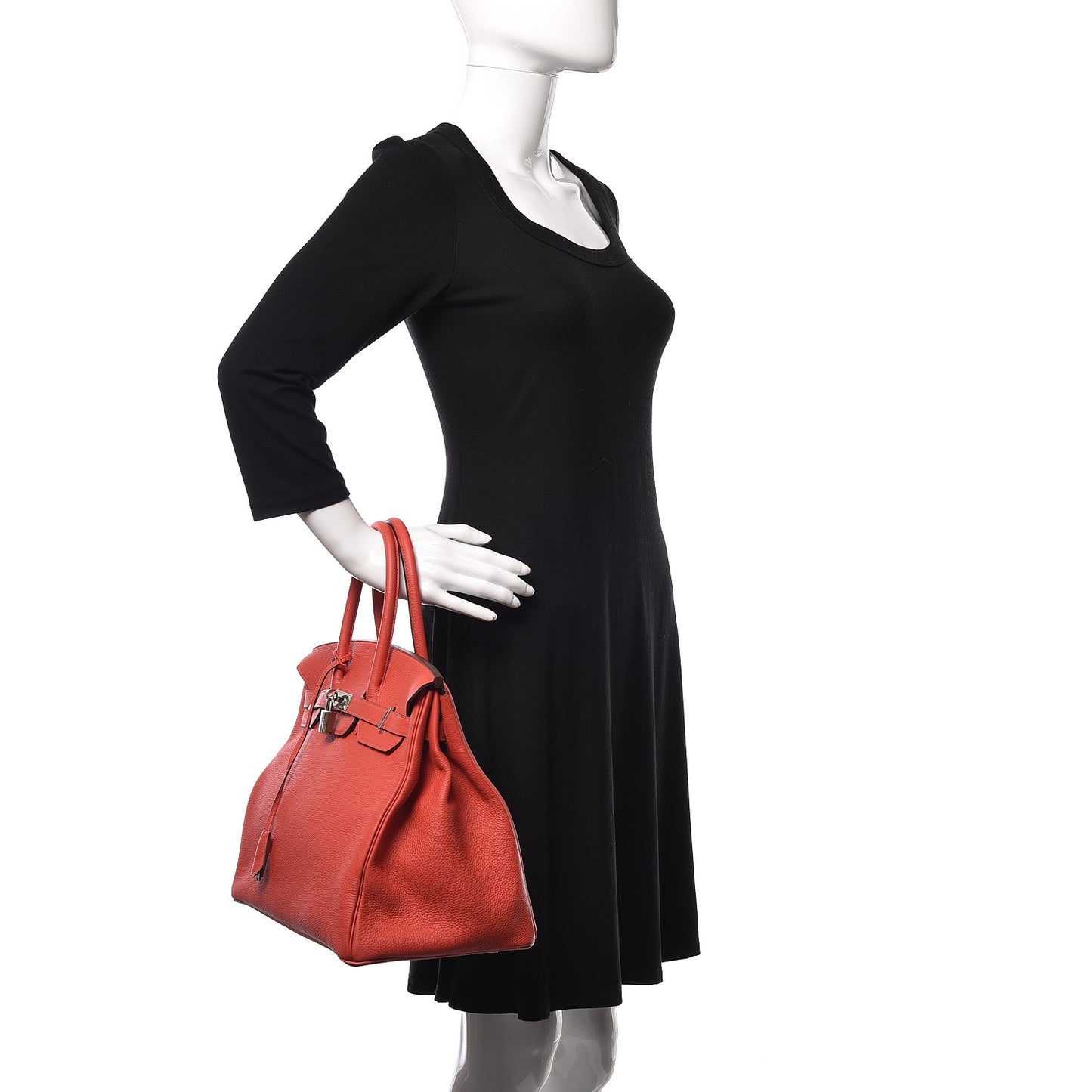 Togo Birkin 35 Rouge Pivoine